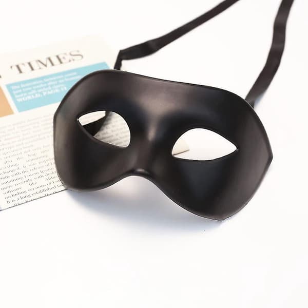 Burlesque Bal Maskerade (sort One Size) 2* Herremaske Sort Mat
