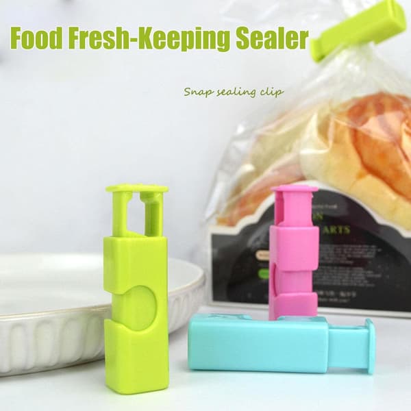 16 Stykker (Hvid+Grøn+Blå+Pink) Mad Fresh-Keeping Forsegler,