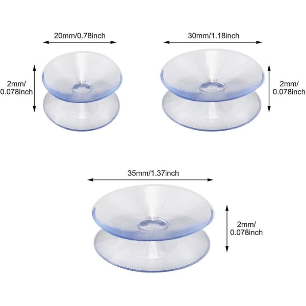 Dubbelsidiga sugkoppar kompatibla med glasbordsskivor, 10 sugkoppar utan krokar, multifunktionella spegelsugkoppar, dubbelsidiga halkfria