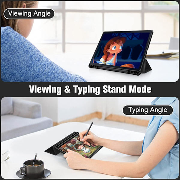 (Sort) Beskyttelsesetui til Samsung Galaxy Tab S6 Lite