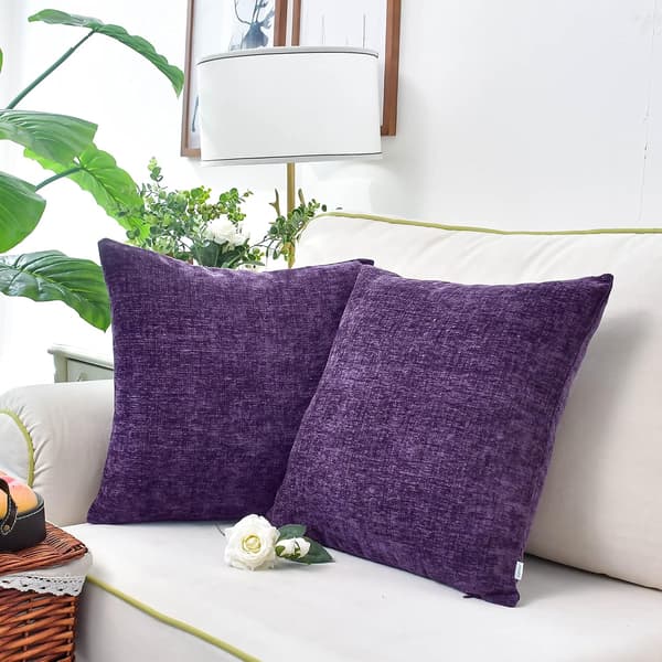Sæt med 2 Pudebetræk, 22 x 22 Tommer til Sofa, Hjemmedekoration,