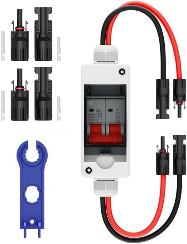 Solpanelafbryder, 63A DC 1000V afbryder, PV-afbryder med IP65 vandtæt hus