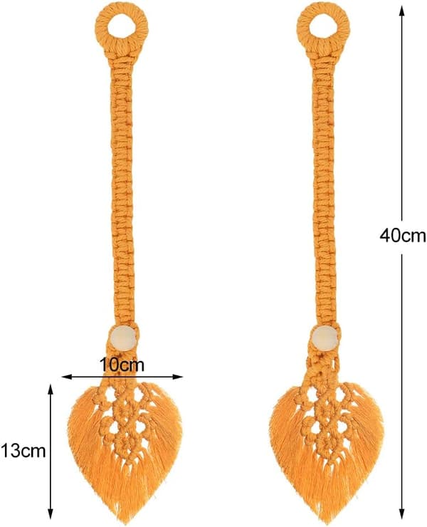 Sett med 2 Boho gardinbånd, Curtai Macrame bomullsark