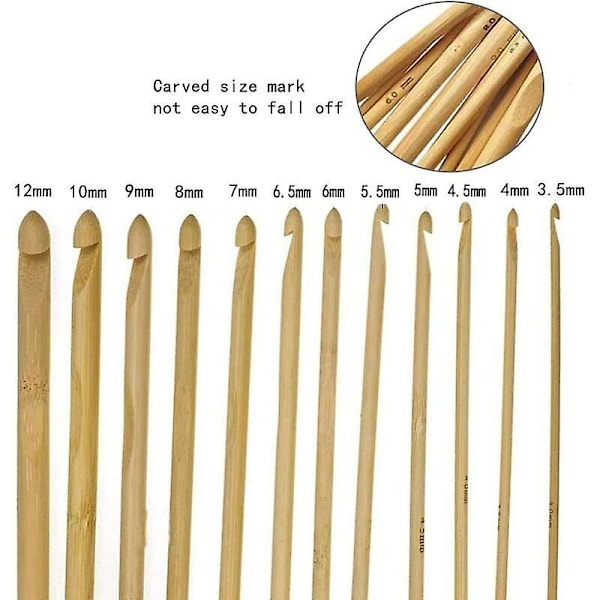 Afghan Tunisiansk Virkningskrok, 12 Stycken Tunisiansk Virkningsset, Afghan Virkningskrokset, Tunisiansk Virkningskrokset, För Matta Stickverktyg Tillbehör (3