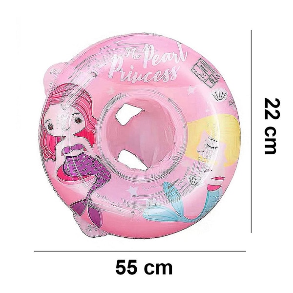 Babysvømmeflyder, oppustelig svømmering med flydesæde i 3 år-5 år børn Baby oppustelig svømmeflåd Børn taljering Inflata Pink Style 4