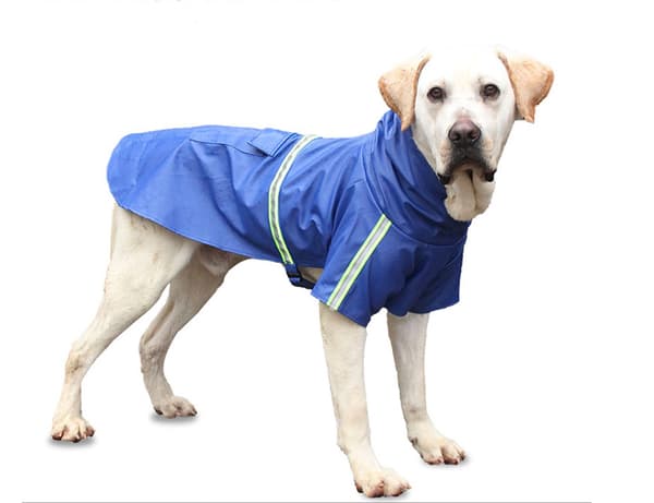 Hætteklædt stor hund regnponcho reflekterende regnfrakke til hunde kæledyrstøj - gul S 2kg,