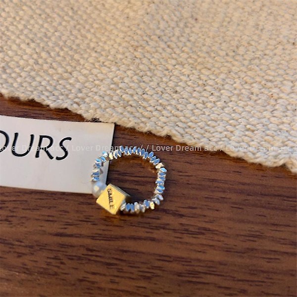 Ring Metallic Element Smile Flickor Mode Smycken Ac1986