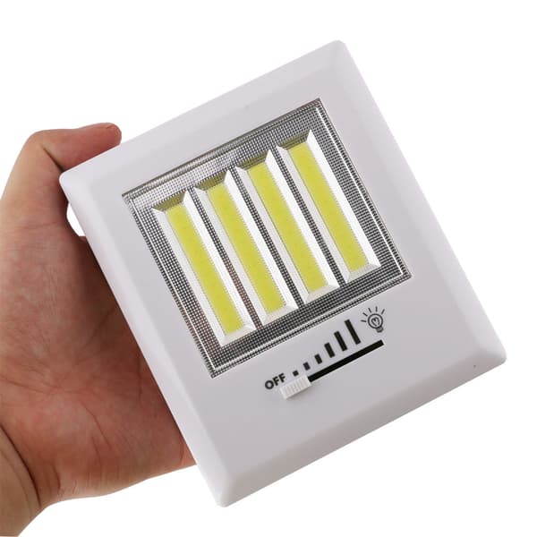 1 stk. 4 COB-kontaktlys batterimodeller natlys tryk