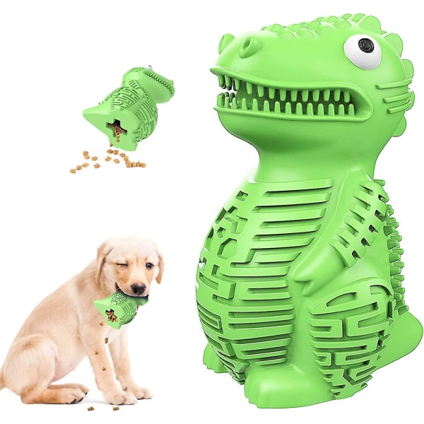 Indestructible Pet Dog Toy, Durable Crocodile Shaped Rubber Chew Toy, Interactive Toy For Small & Medium Dogs, Teeth Cleaning Toy, Green