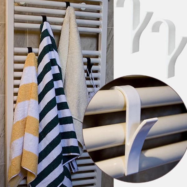 Badekar Krog Holder Tøjkrog Tørklædeholder Tørreplads Håndklædeholder Hvid