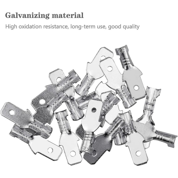 Bladkontakter 270 stykker kabelkontaktsett Hunn og hann bladkontakt Forniklet messing kabelskjøter PVC isolasjonshylse for DIY elektrisk mo