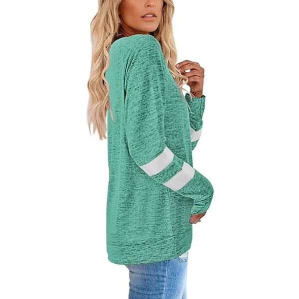 Grön XXL huvtröja patchwork T-shirt löst topp green XXL