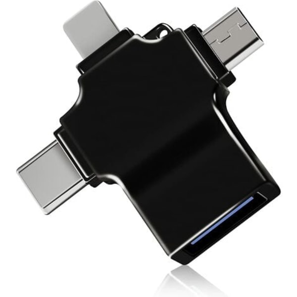 OTG USB 3 till Universal Adapter, Micro/ USB C till USB 3.0 Adapter，Kompatibel med mobiltelefon/dator, stöder USB Flash