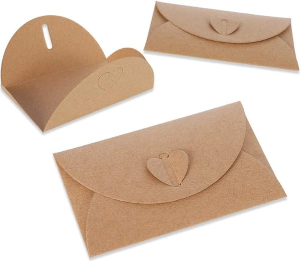 10-pack Presentkort Kuvert 17 x 11cm Kraftpapper Kuvert
