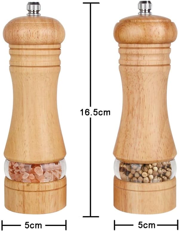 2-pakning (primærfarge) Salt- og pepperkvernsett, stor kapasitet