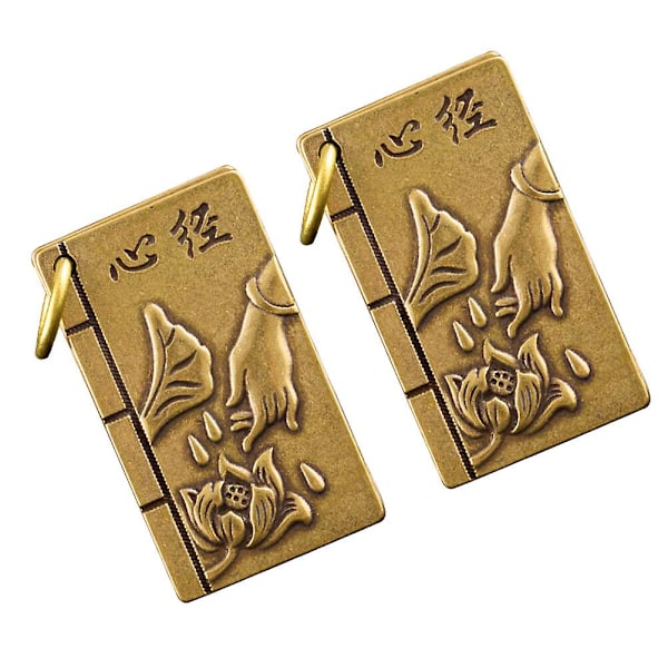 2 stk Messing Nøkkelring Vedheng DIY Sjarmblings Ornament Veske Hengende Vedheng Nøkkelholder