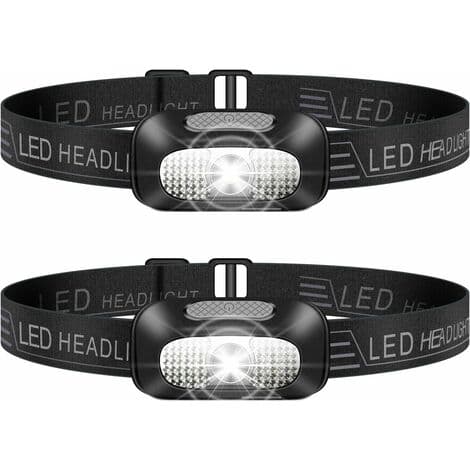 LED Hodelykt, 2 Stykker Lettvekt USB Oppladbar Hodelykt