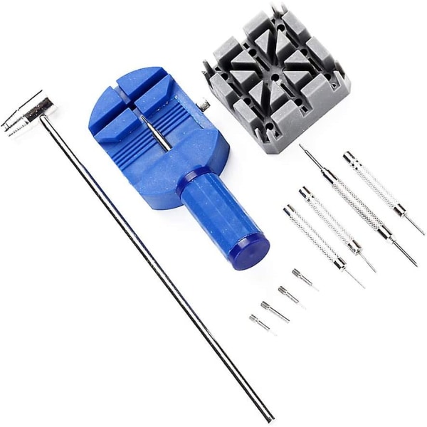 11 stk urreparationsværktøjssæt Armbåndsurrem Fastener Remover Hammer 3 Pin Punch Spring Bar Reparationsværktøjssæt