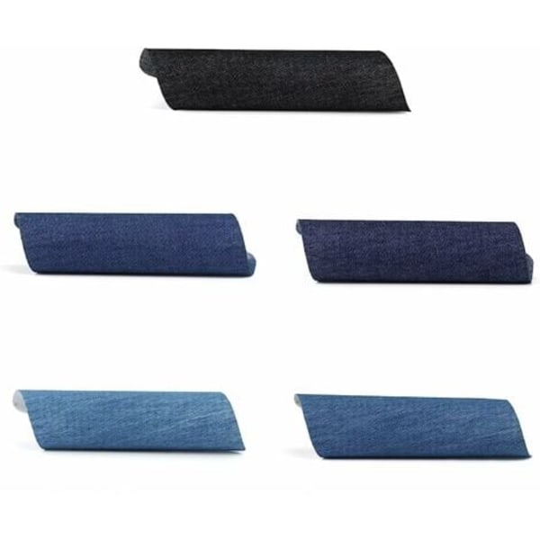 25 stk. stryge-på lapper i 5 farver bomuld stryge-på lapper denim lapper jeans lapper reparations sæt stryge-på lapper (5