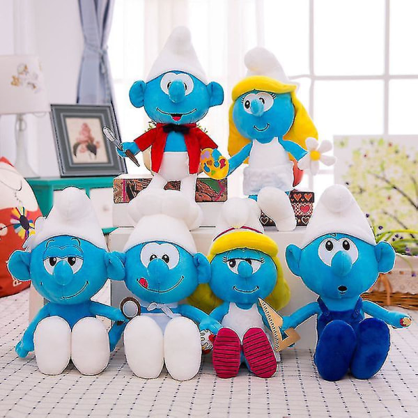 40cm Smurf Plyschdocka Cartoon Anime Dockleksak Present #6 S