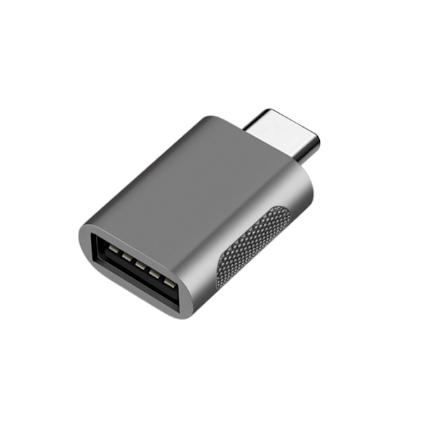 Type-C til USB3.0 Hunadapter, USB2.0 til USB-C Mobiltelefonadapter, Adapter ((Zink Legering) C Han til USB3.0 Hun (Rumgrå))