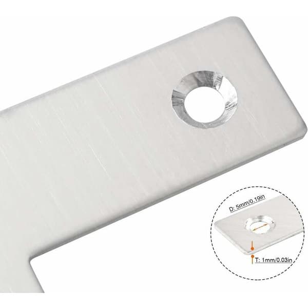kode 80x80x1.0 (0016) 8 stk møbler fast kode rustfritt stål plate hjørnefeste reparasjonsfeste tremøbelklemme