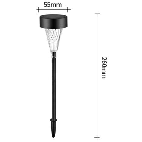 Sæt med 1 udendørs solcellelampe