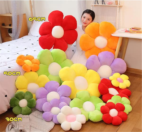 Blomsterpute og Tatami-pute - Sete- og Gulvputer - Plysj Dekorasjonspute - Sofaseng (30cm)