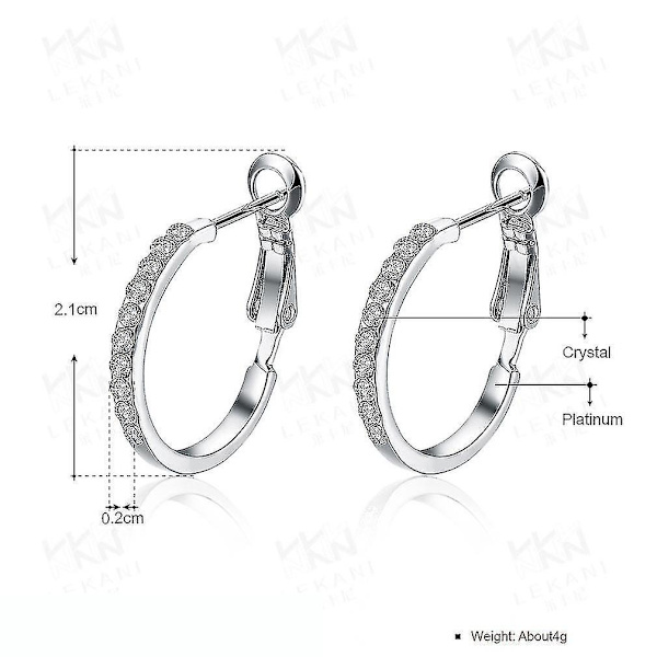 Örhängen Micro Inlaid Tjeckiska Diamant Legering Örhängen För Bröllop