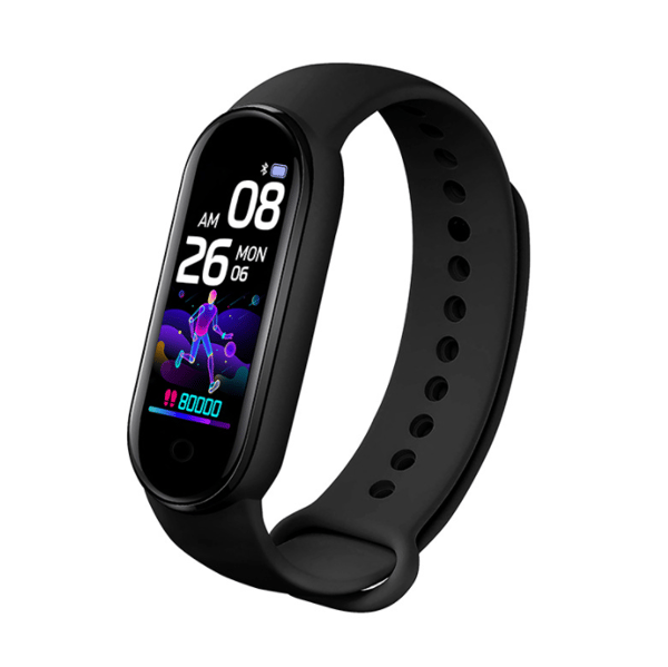 Smart Bluetooth Armbånd, Trening, Hjertefrekvens, Blodoksygen, Blodtrykk, Skritteller, Søvnhelseovervåking (Svart)