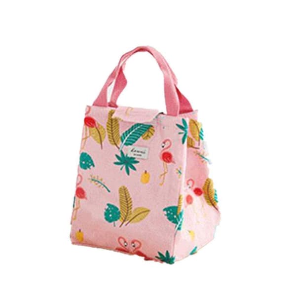 2 st Fashionabla Bärbara Isolerande Canvas Lunchväskor Termiska Mat Picknick Lunchväskor För Kvinnor Barn Män