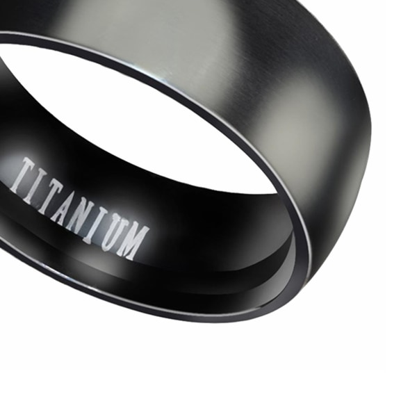 Ring Wide Band Creative Titanium Steel Ensfarget smykketilbehør for menn US 6