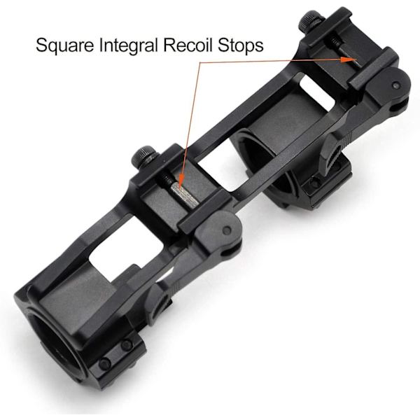 Taktiskt Kikarfäste Med Picatinny Toppar Och Vattenpass I 1 Del 2\" Offset Qr/qd För Weaver/picatinny Rails Fäste För 30mm Och 25mm Ring
