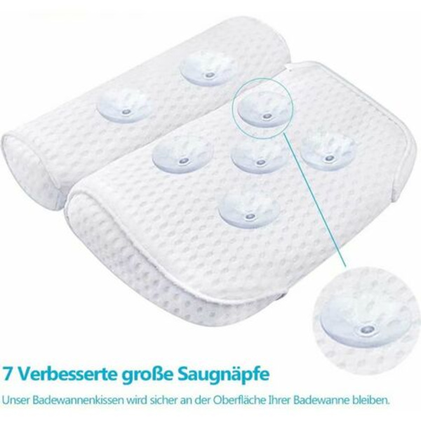 Kylpyammetyyny Luksus kylpy- ja spa-tyyny 4D Air Mesh -teknologialla ja 7 imukupilla Tuki päälle, selälle, hartioille