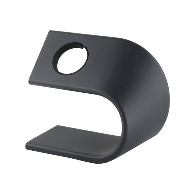 Grå stativ för Apple Watch i aluminiumlegering, U-format stativ för Apple Watch S1/2/3/4/5 laddningsbas