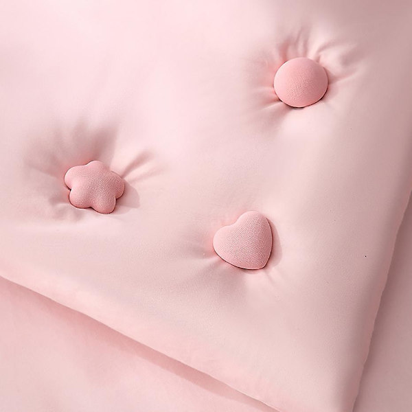 4 kpl vuodevaatteiden pidike nastat lasten sängyn koristeluun karkkisydän pilvi pyöreä kukka muoto peitto untuvapeitto liukumattomat pidikkeet heart-pink
