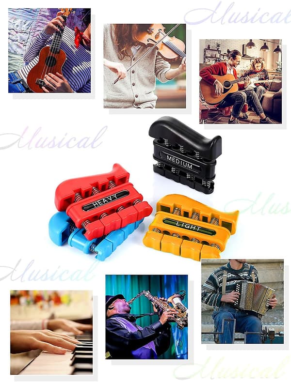 Mini Piano Fingergrepp*4 (Svart+Blå+Grön+Orange),