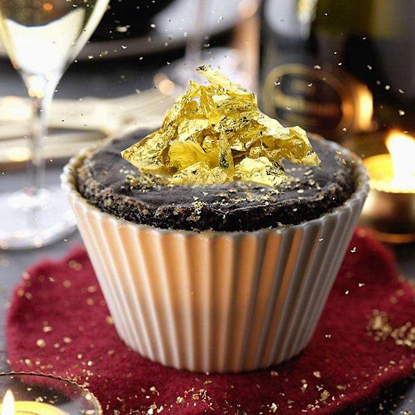 2 st Flaskor Guld Silverfolie Pappersdekaler DIY Förgyllning Konst Hantverk Mat Dekoration