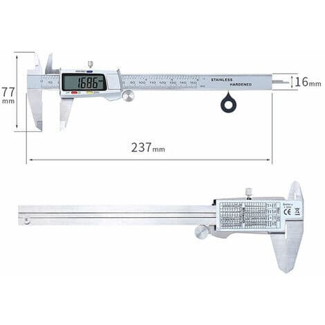 0-150 mm elektronisk skydelære