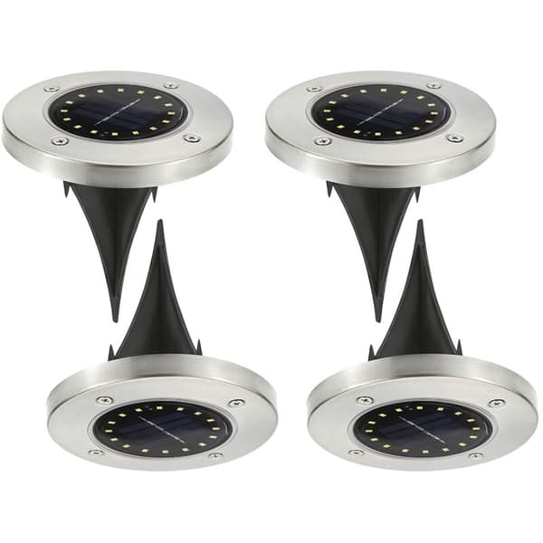 16LED Solcelle Underjordisk Lys, Jordlys (Hvidt Lys)