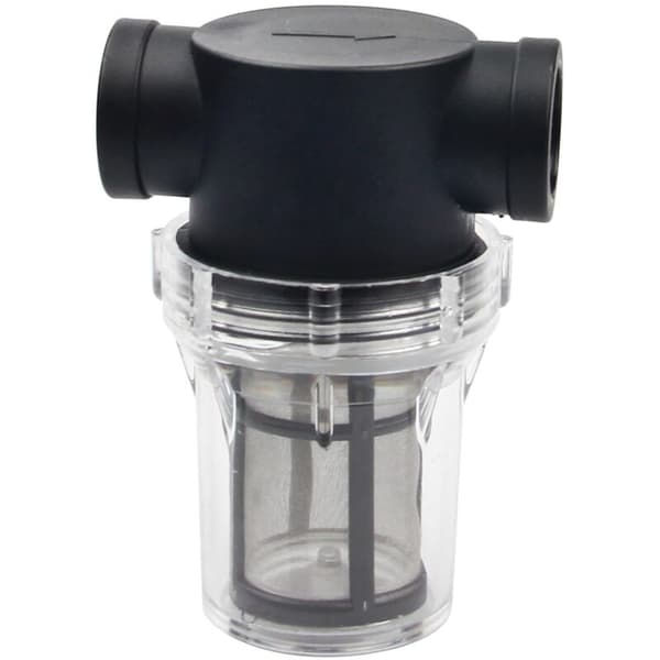 1\" vannpumpefilter – 100 mesh rustfritt stålskjerm – vaskbart forfilter for beskyttelse mot rusk