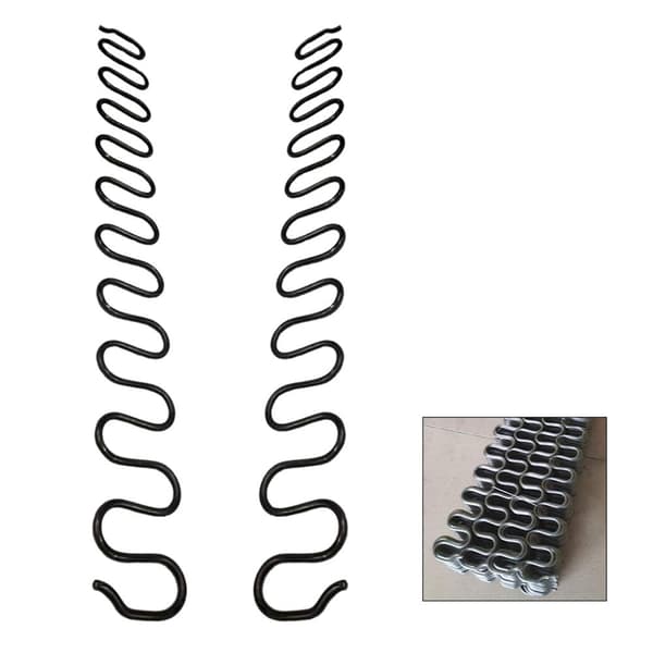 Erstatningssofafjærer, 2 stk, 45 cm, med 8 S-klips, 4,0 mm diameter ledninger. Sett