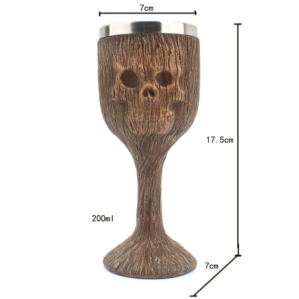 1 stk Skelettræmonster Goblet Kreativ Vintage Rustfrit