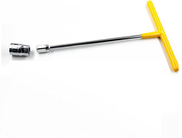 T-topnøgle (med gummi T-skaft + 8 mm bøsning)