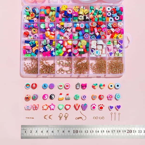 Blandet farve bløde keramiske perler 20 stk. pr. gitter DIY sæt håndlavet perle sæt