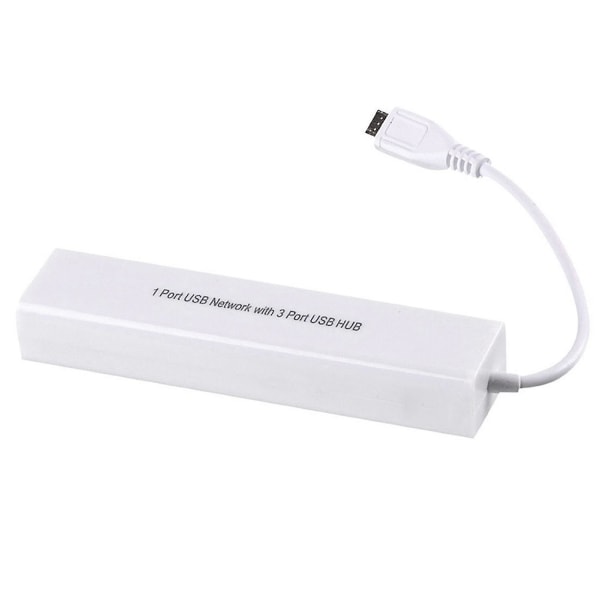 3 Port Micro USB 2.0 Hub till Rj45 nätverks Ethernet-adapter för Android-surfplattor