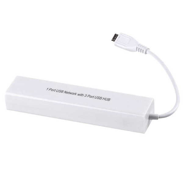 3 Ports Micro USB 2.0 Hub til RJ45 Netværk Ethernet Adapter til Android Tablets