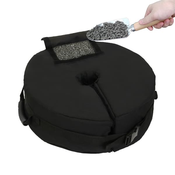 1 stycke svart 46 cm utomhus solskydd vindskydd fast stöd