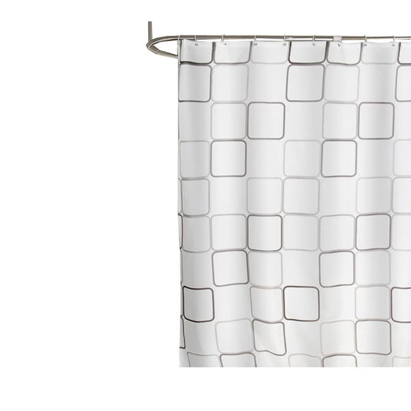 Stort firkantet polyester badeforhæng 80 cm bred * 180 cm høj,