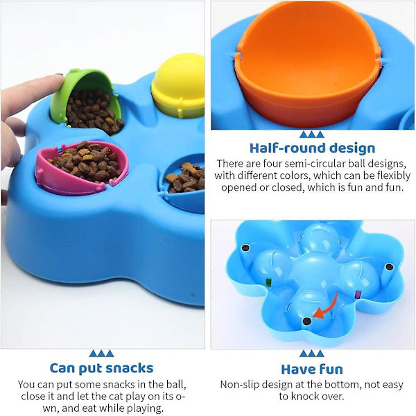 Hundpussel Långsam Matningsleksak, Hundmatningsleksak, Långsam Matningsleksak för Hund, Långsam Matningshundskål, Hundspel Hundskål Slo-bowl Långsam Matning